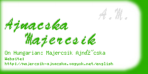 ajnacska majercsik business card